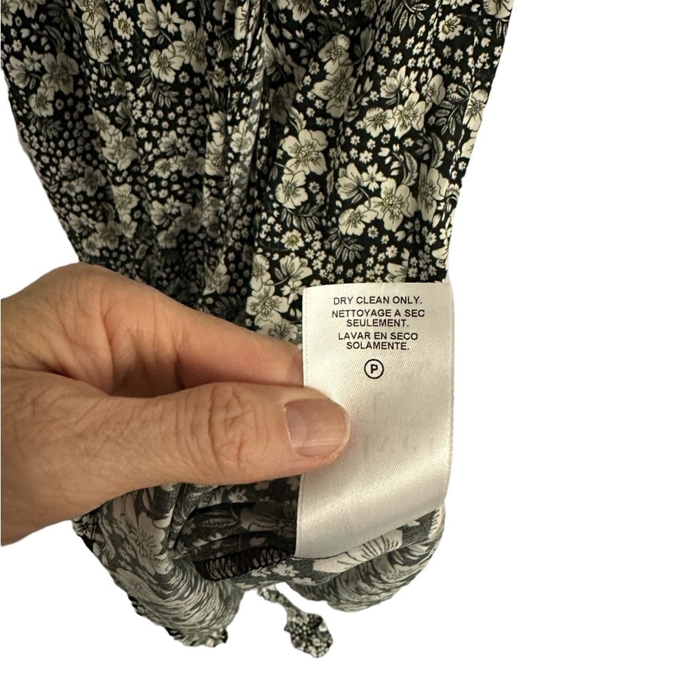 Anthropologie Velvet Graham Spencer Rona Floral Faux Wrap Midi Dress Size Large - Picture 4 of 8